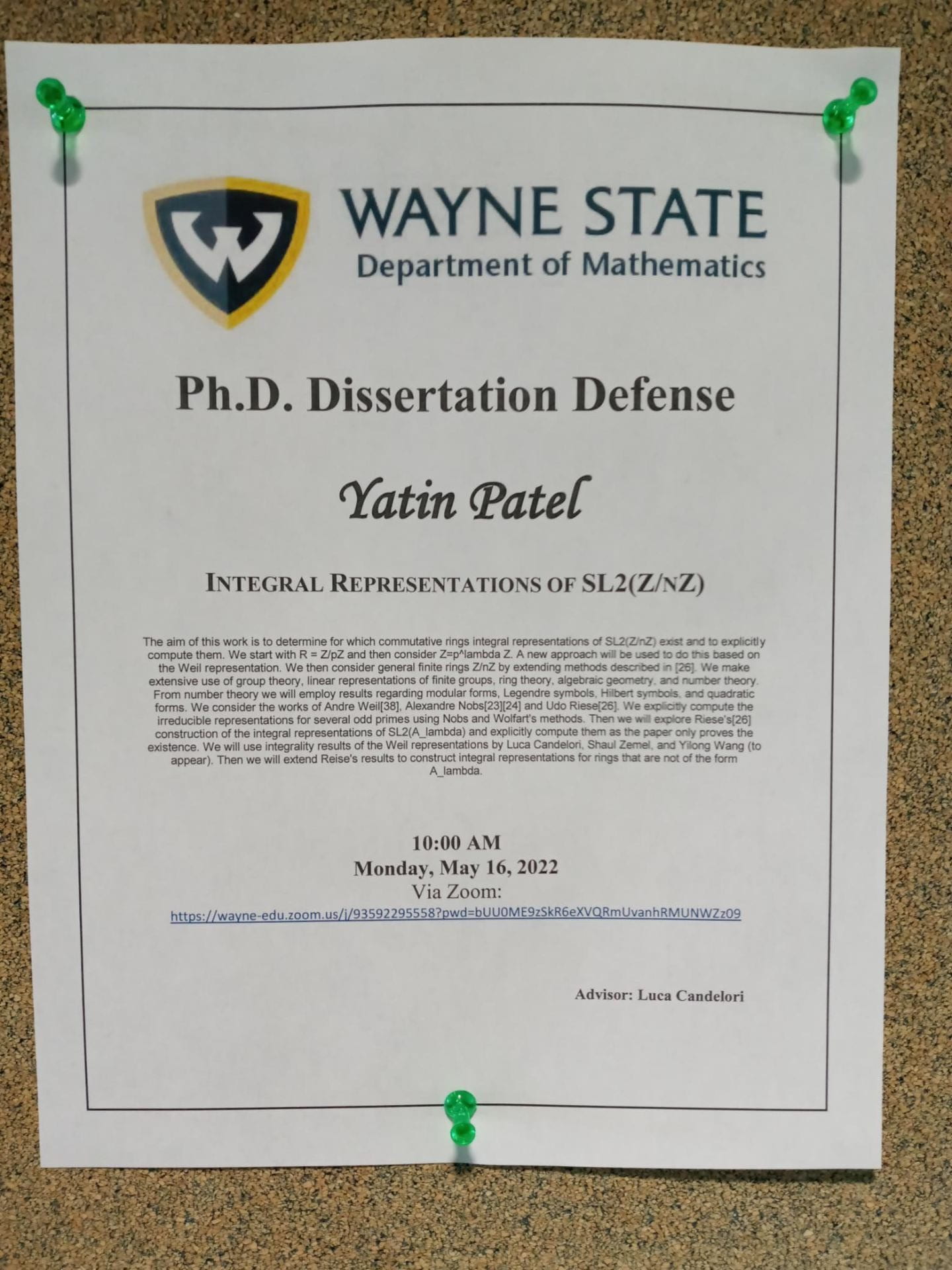 defended my dissertation